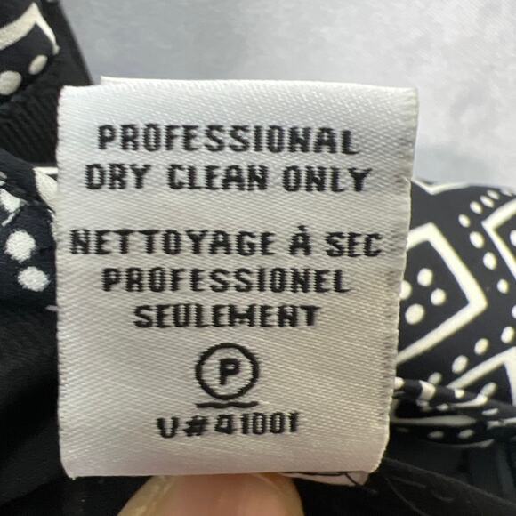 Diane von Furstenberg Eugenia Silk Shift Dress V-Neck Dot Diamond Black Size 4 - Picture 11 of 11